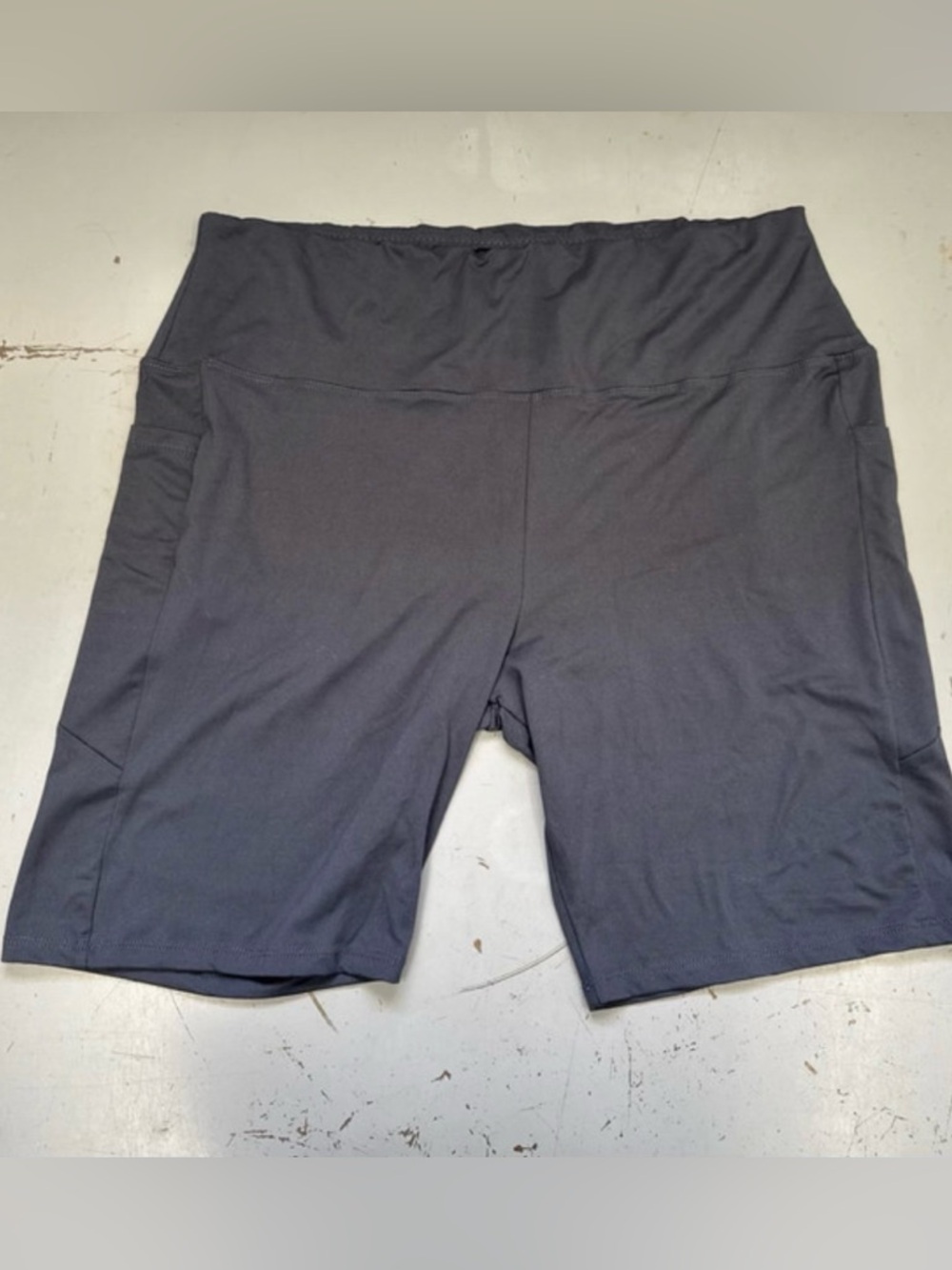 Women’s Gray Legging short pants with yoga waistband and pockets plus size 3XL